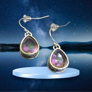 Crystal Dangle Cubic Zirconia Water Drop Women's Multi Color Earrings